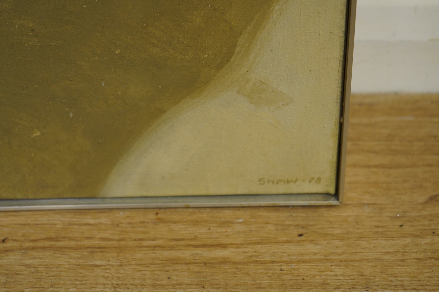 David Shaw (1952-1989), Study of a gargoyle, signed and dated '78, oil on canvas, 81 x 71cm